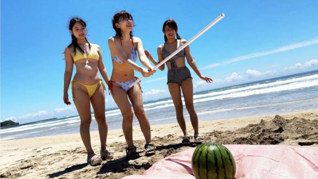 【北岡果林 柏木こなつ 花守夏歩 deaa016】ビーチでナンパした女子校生と複数4P中出しセックスがエロすぎる